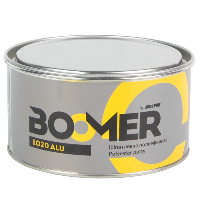 Boomer ALU Шпатлевка полиэфирная наполняющая с алюминиевым пигментом, объем 1кг.