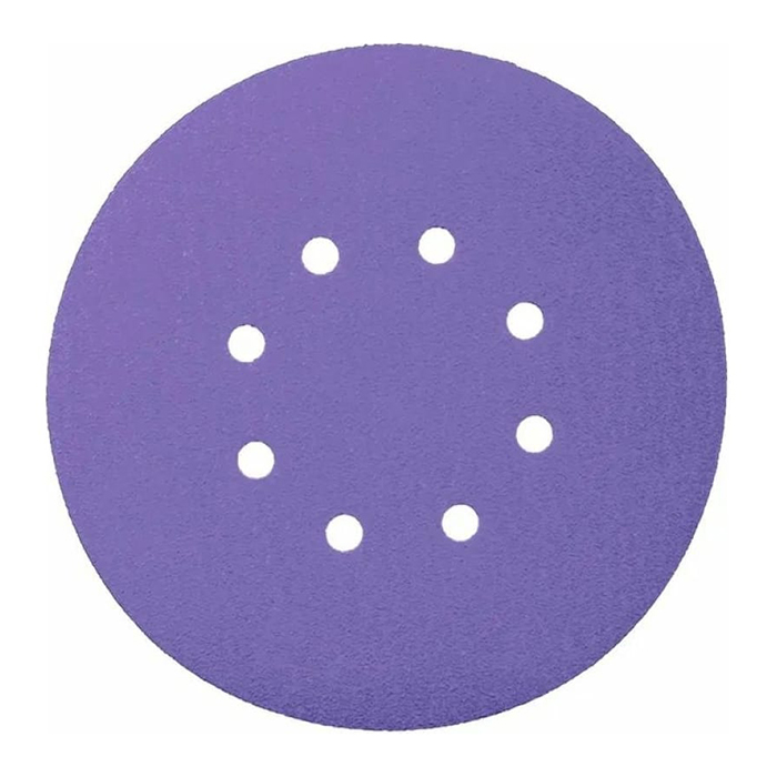 Sandwox Purple Диск на пленочной основе, циркониевый корунд, 8 отверстий, Р60, 125мм., в упаковке 50шт.