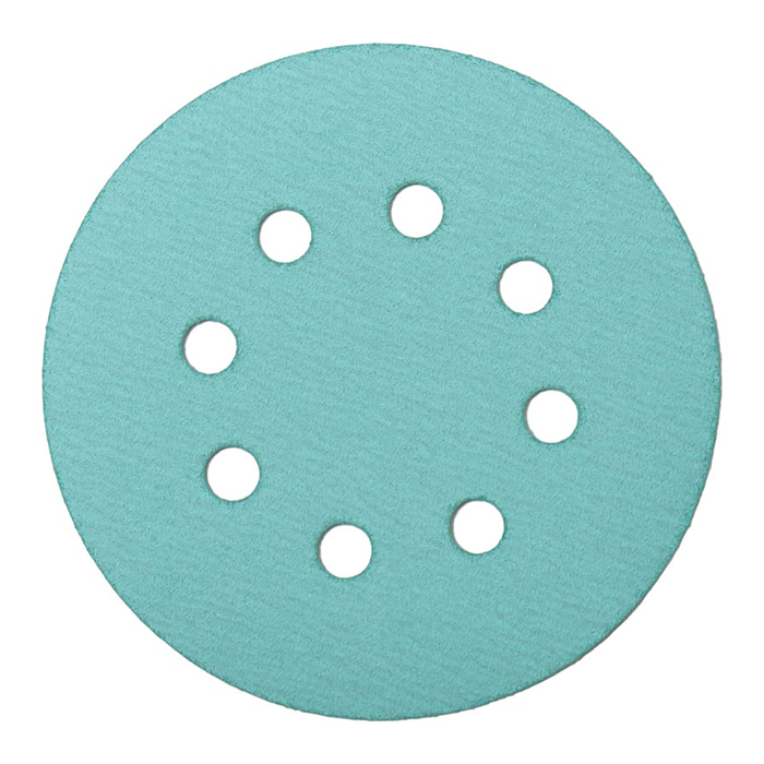 Sandwox Green Alo Шлифовальный диск на бумажной основе, оксид алюминия, 8 отверстий, Р400, 125мм., в упаковке 50шт.