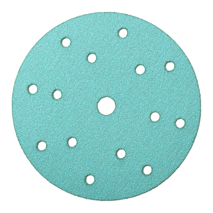 Sandwox Green Alo Шлифовальный диск на бумажной основе, оксид алюминия, 15 отверстий, Р500, 150мм., в упаковке 50шт.