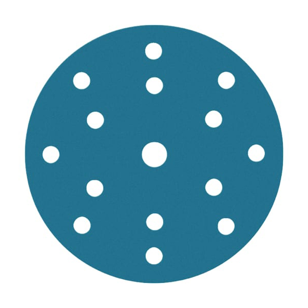 Sandwox Blue Ceramic Шлифовальный диск на бумажной основе, 15 отверстий, Р320, 150мм., в упаковке 50шт.