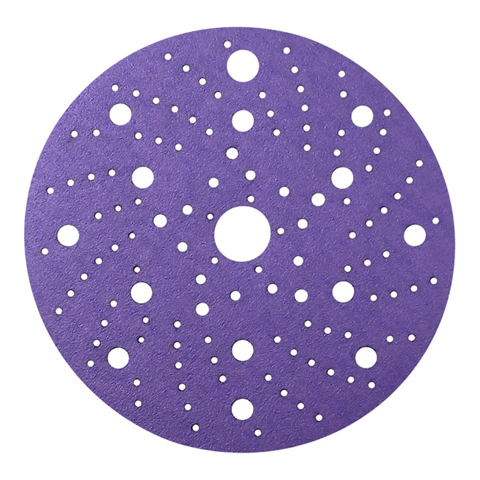 Sandwox Purple Диск на пленочной основе, циркониевый корунд, Multi holes, Р150, 150мм., в упаковке 100шт.