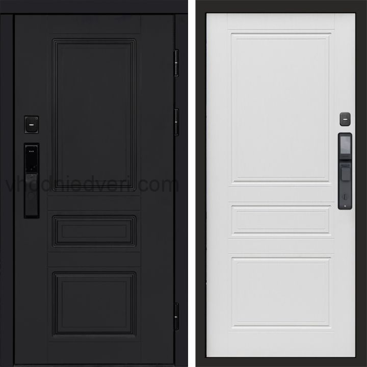 Входная дверь Termo-door ОРЕГОН BLACK с электрозамком - Классика Лиственница