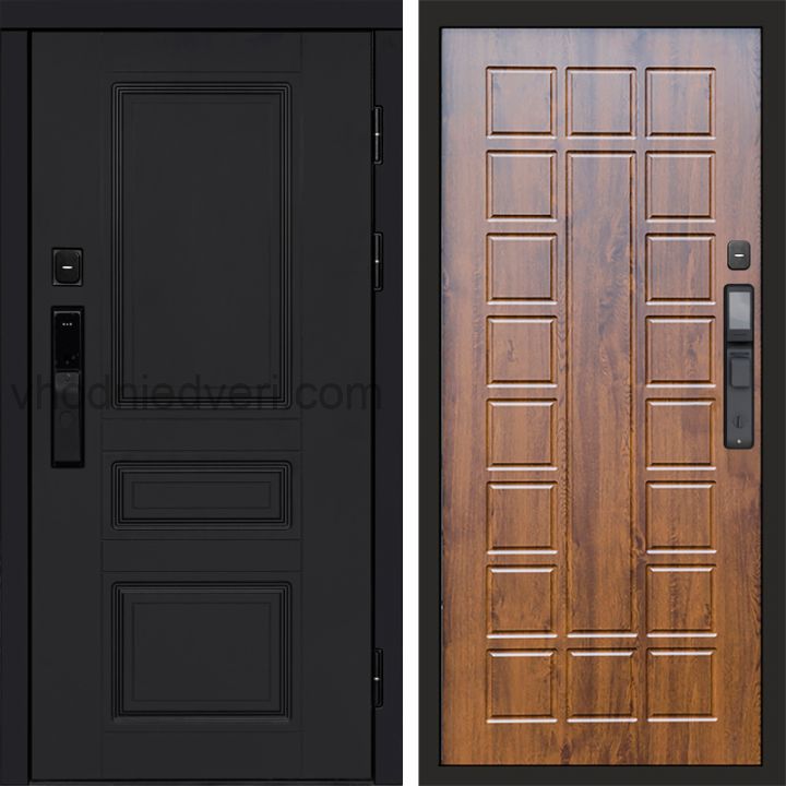 Входная дверь Termo-door ОРЕГОН BLACK с электрозамком - Престиж Дуб