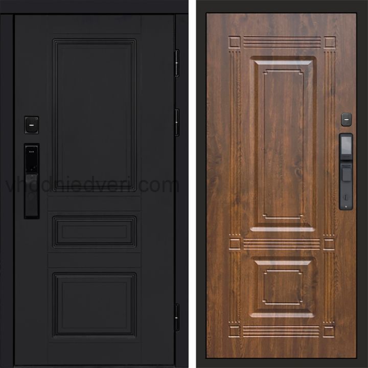 Входная дверь Termo-door ОРЕГОН BLACK с электрозамком - Мадрид Дуб