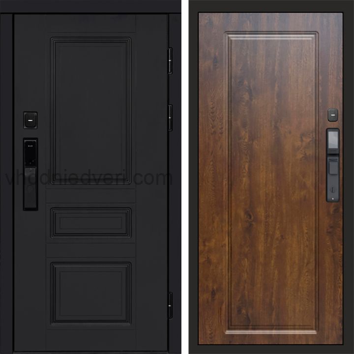 Входная дверь Termo-door ОРЕГОН BLACK с электрозамком - Гранд Дуб