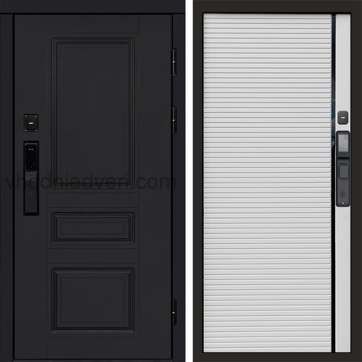 Входная дверь Termo-door ОРЕГОН BLACK с электрозамком - Porte white