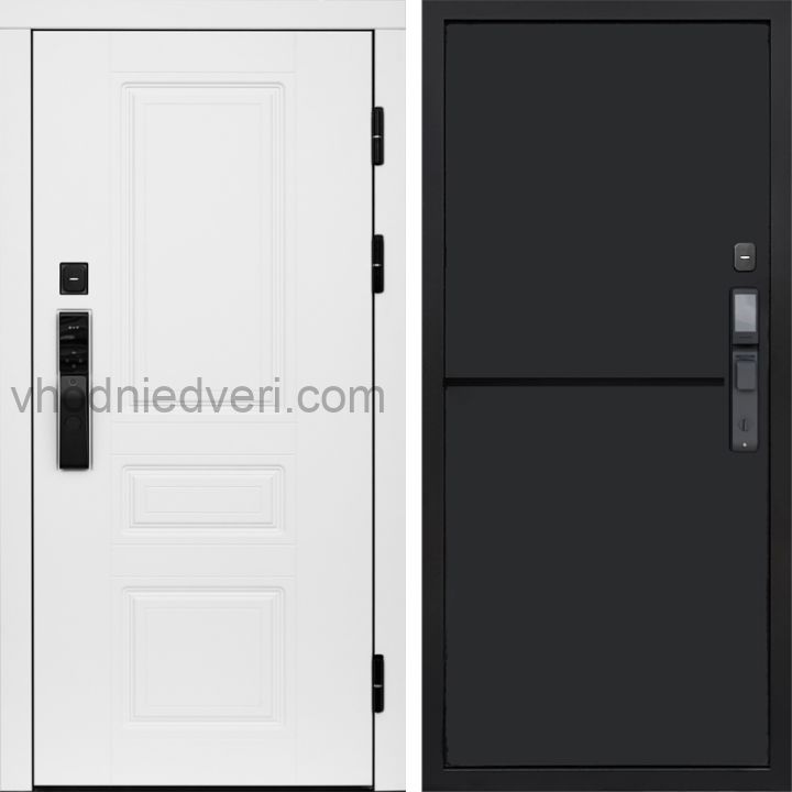 Входная дверь Termo-door ОРЕГОН WHITE с электрозамком - Нео Black
