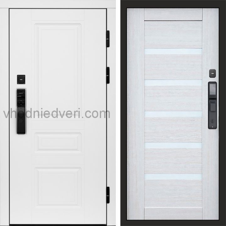 Входная дверь Termo-door ОРЕГОН WHITE с электрозамком - Царга Лиственница