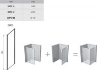 Душевой уголок Ravak Smartline SMSD2 + SMPS 80х100 см схема 2