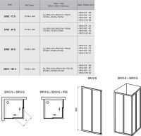Открытый душевой уголок Ravak Supernova SRV2-S хром 80х90 см схема 2