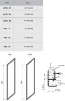 Душевой уголок Ravak Supernova  ASDP3 + APSS стекло грапе 75х120 см схема 3