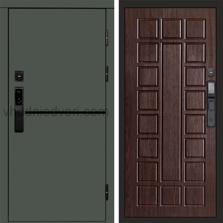 Входная дверь Termo-door ТРЕНД GREEN с электрозамком - Престиж Венге