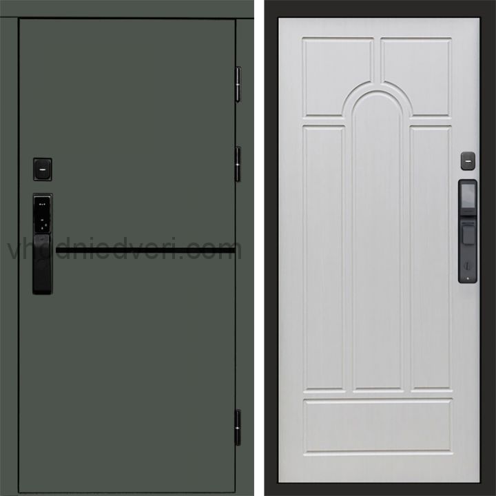 Входная дверь Termo-door ТРЕНД GREEN с электрозамком - Арка Лиственница