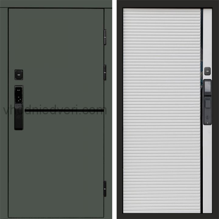 Входная дверь Termo-door ТРЕНД GREEN с электрозамком - Porte white