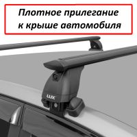 Багажник на крышу Skoda Octavia A7, Lux, черные крыловидные дуги