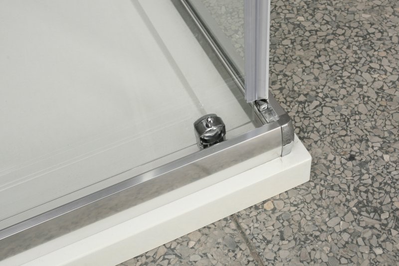 Душевой уголок Belbagno Uno AH прозрачное стекло хром 120х80 см ФОТО