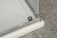 Душевой уголок Belbagno Uno AH прозрачное стекло хром 120х80 см схема 4