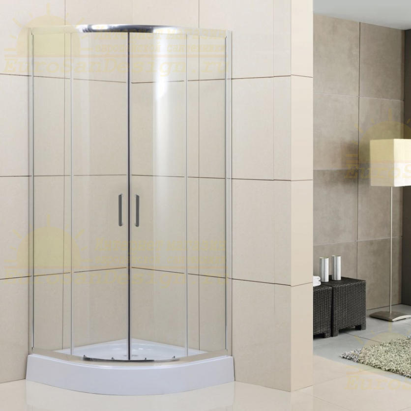 Душевой уголок Belbagno Uno-195 R прозрачное стекло, профиль хром 90х90 см цена от 25 900 ₽ Фото Душевой уголок Belbagno Uno-195 R прозрачное стекло, профиль хром 90х90 см