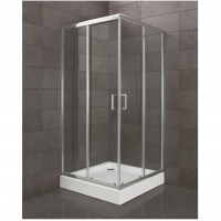 Квадратный душевой уголок Belbagno Uno-195 A  профиль хром 90х90 см схема 1
