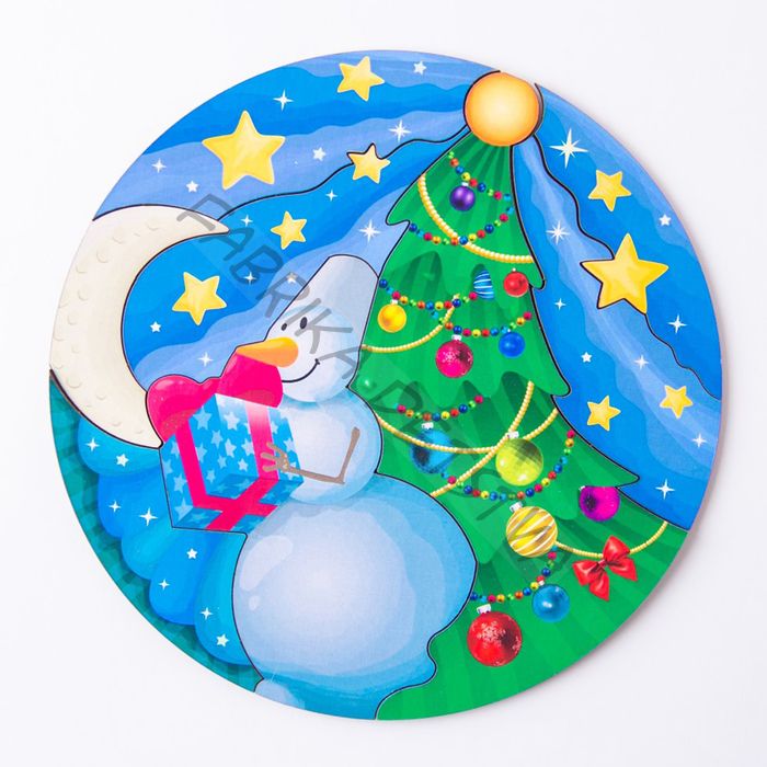 Пазл «Новогодний», 19x19 см, 8 элементов