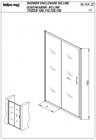 Дверь для душа в нишу Kolpa-San SQ LINE TV2D/S 120 см схема 3