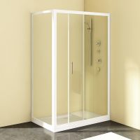 Душевая кабина Kolpa-San SQ LINE TV2D/S + SQ LINE TS без крыши 100х100 см схема 1