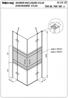 Душевая кабина Kolpa-San ATLAS TK без крыши 100х100 см схема 2