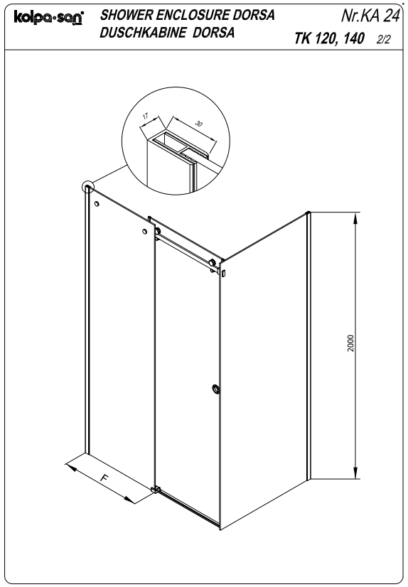 Душевая кабина Kolpa-San DORSA TK 140х90 см ФОТО
