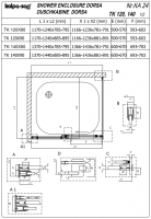 Душевая кабина Kolpa-San DORSA TK 140х90 см схема 4