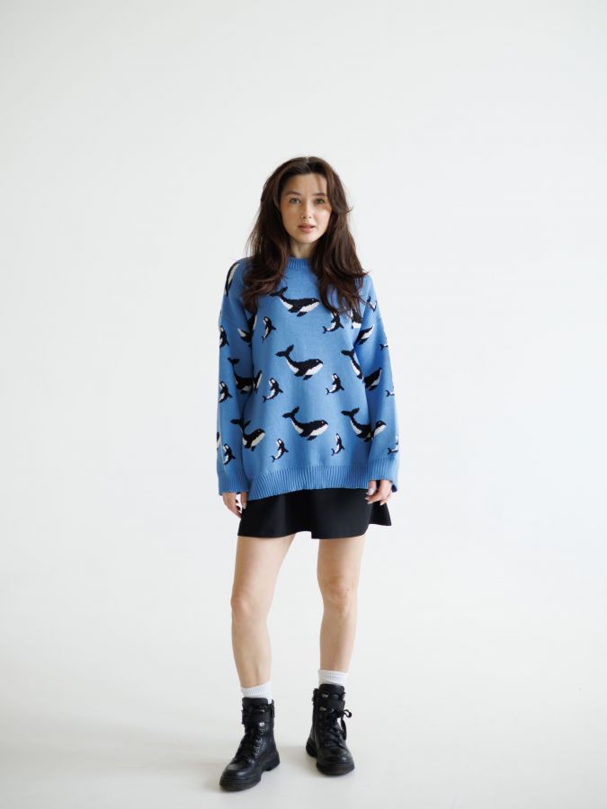 Свитер с китами
