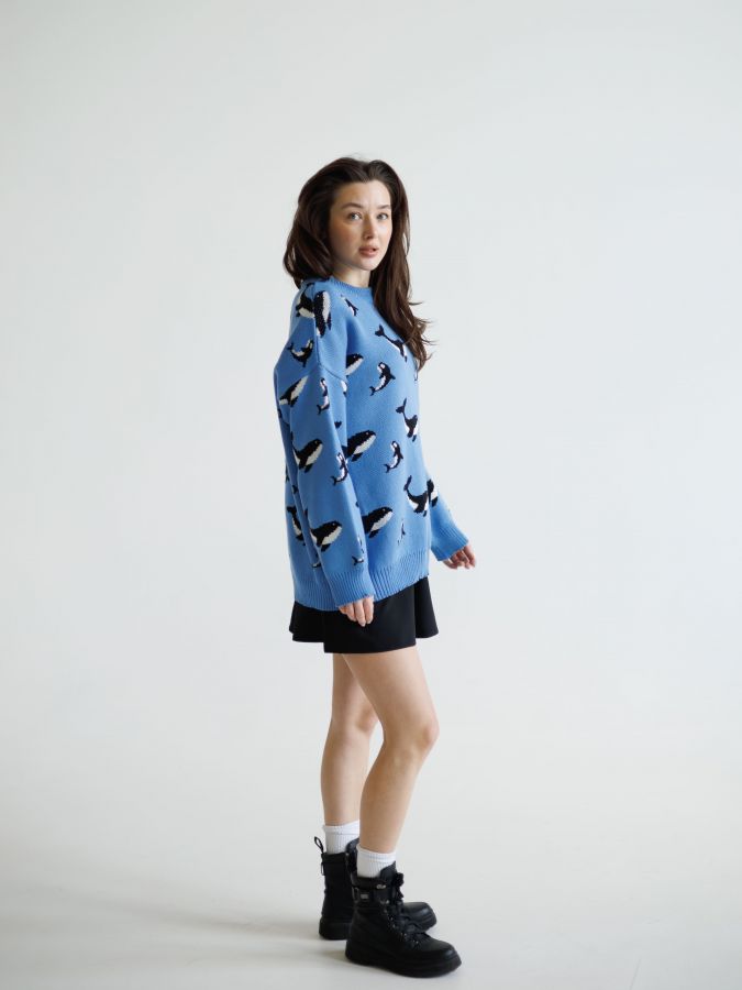 Свитер с китами