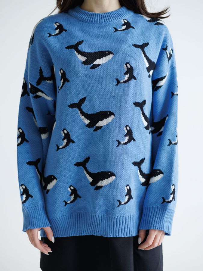 Свитер с китами