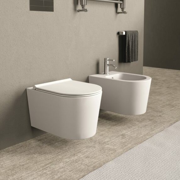 Изображение Подвесной унитаз Alice Form безободковый с сиденьем и крышкой с микролифтом с набором для крепления 22300101SET