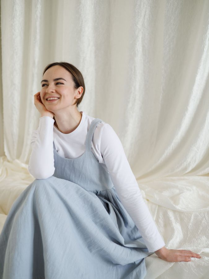 Сарафан Ortica из крапивы голубой