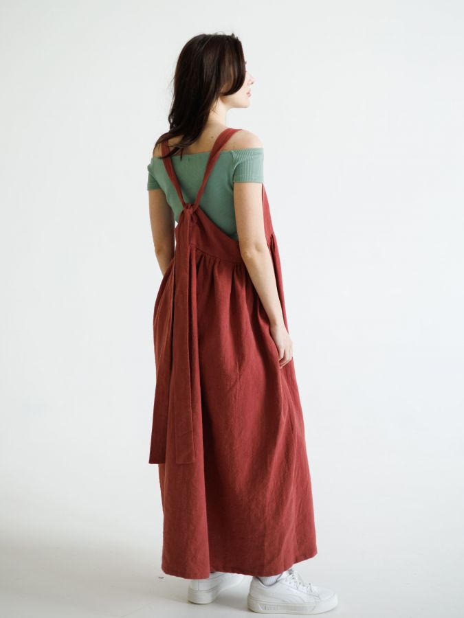 Сарафан Ortica из крапивы терракот