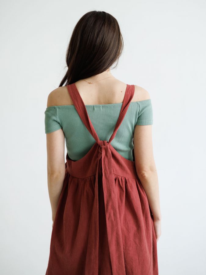 Сарафан Ortica из крапивы терракот