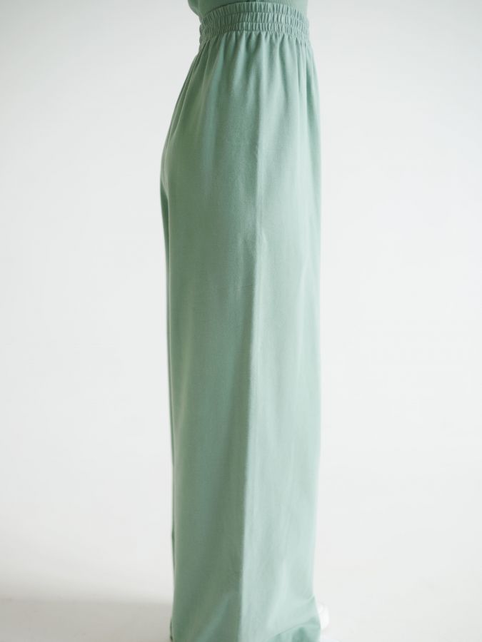 Брюки оверсайз полынь