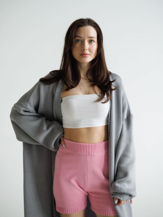 Кардиган двухсторонний длинный