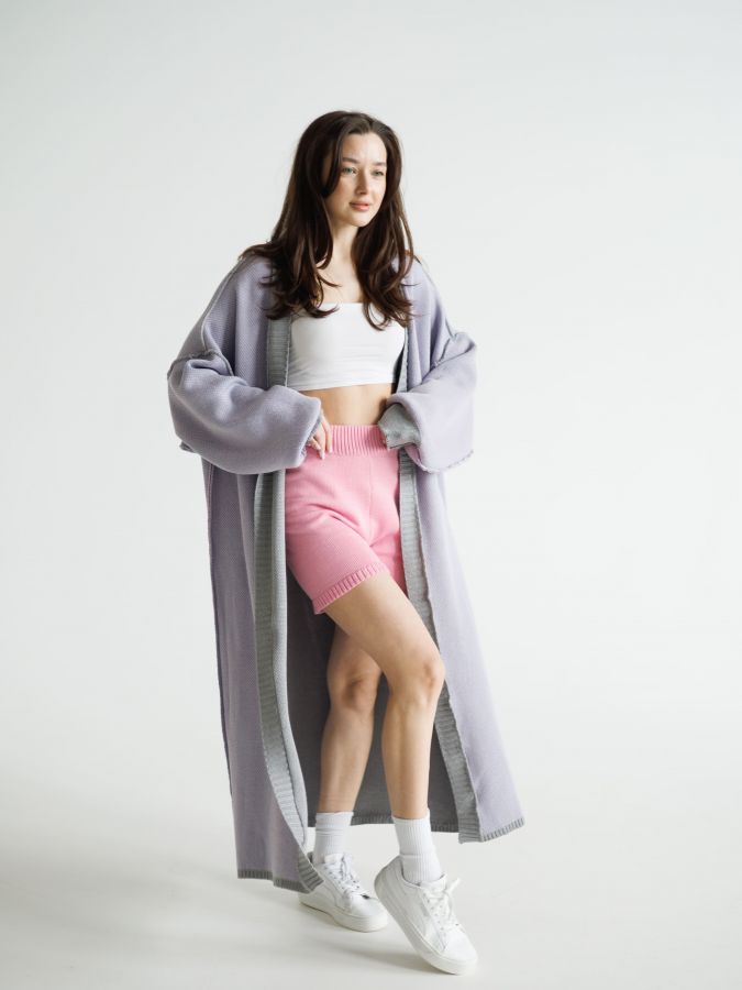 Кардиган двухсторонний длинный