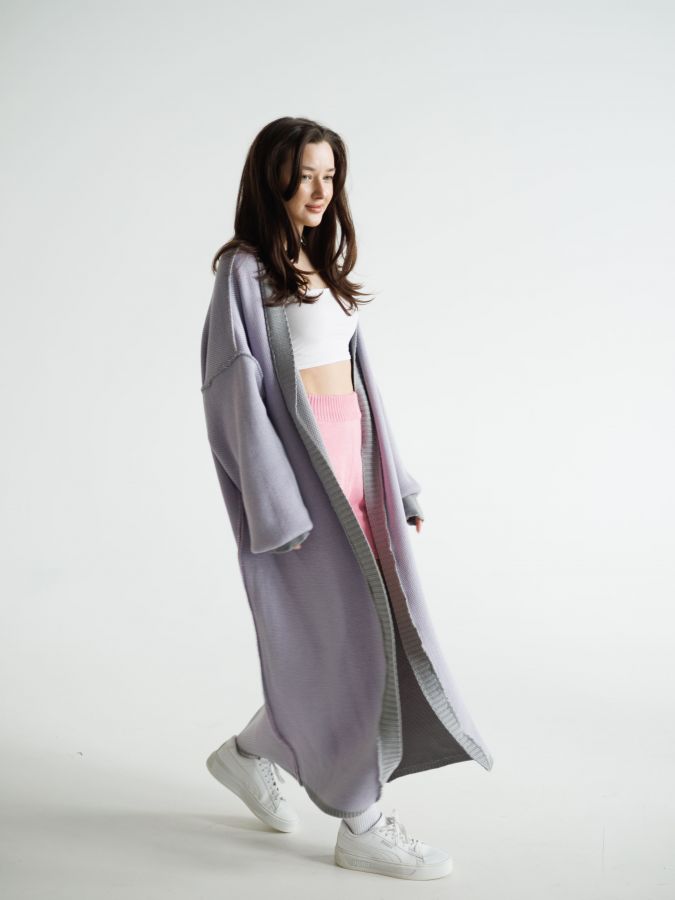 Кардиган двухсторонний длинный