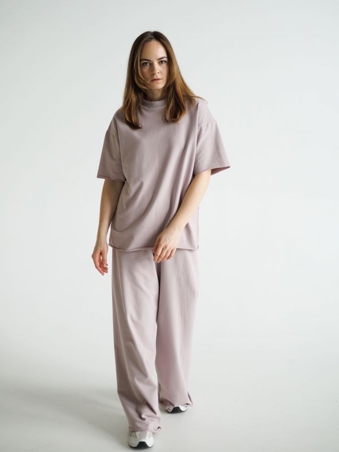 Брюки оверсайз в цвете туман