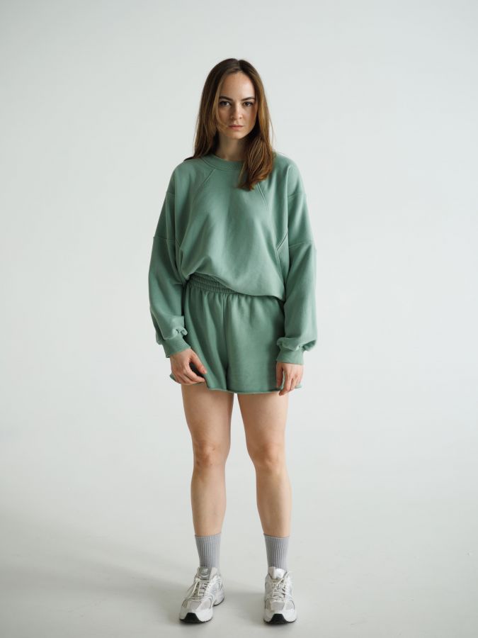 Шорты бесшовные полынь