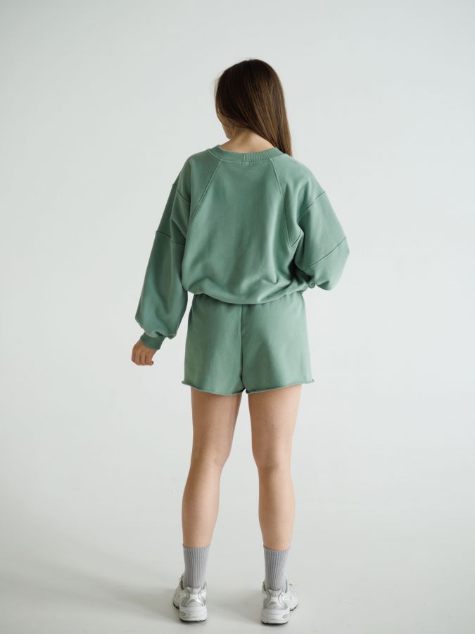 Шорты бесшовные полынь