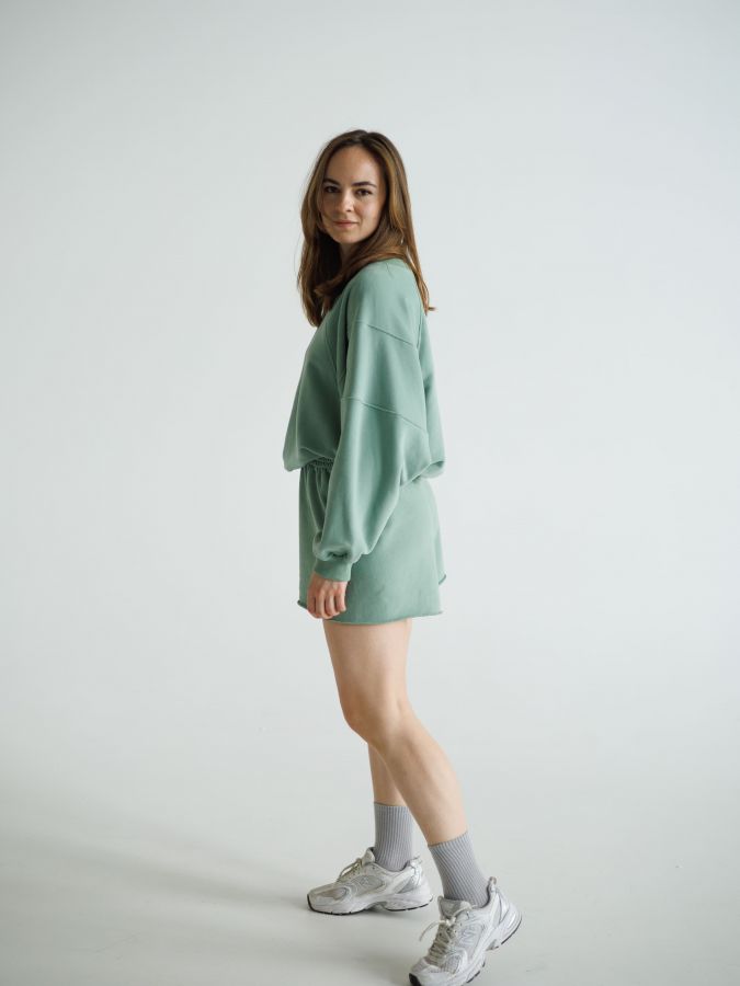 Свитшот геометричный полынь