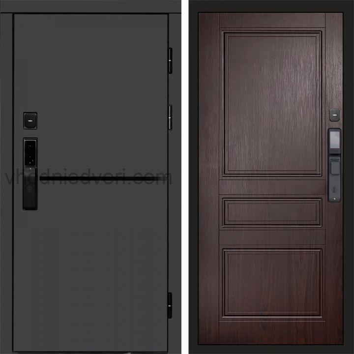 Входная дверь Termo-door ТРЕНД ГРАФИТ с электрозамком - Класскика Венге