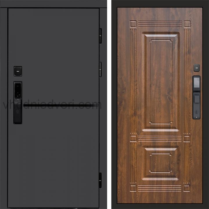 Входная дверь Termo-door ТРЕНД ГРАФИТ с электрозамком - Мадрид Дуб