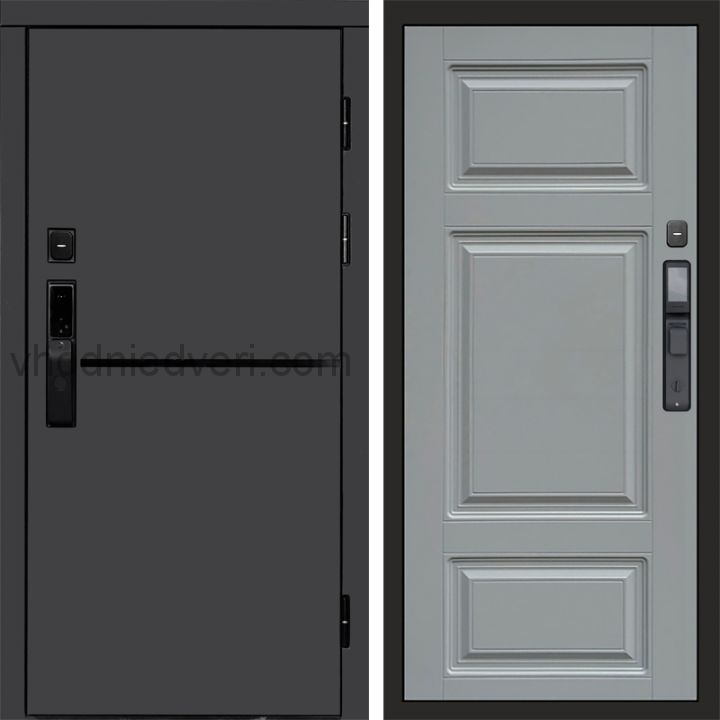 Входная дверь Termo-door ТРЕНД ГРАФИТ с электрозамком - Лион Грей софт