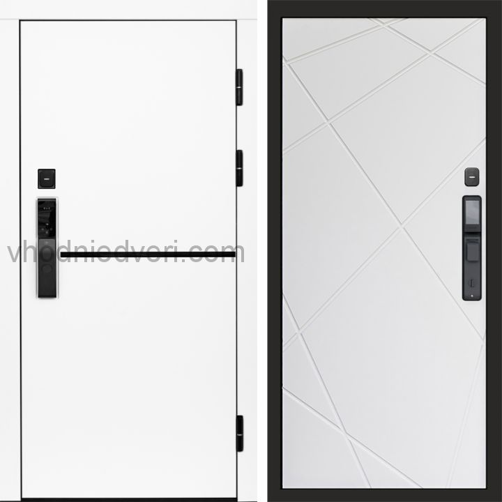 Входная дверь Termo-door ТРЕНД WHITE с электрозамком - Лучи Белый