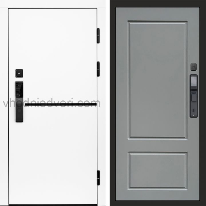 Входная дверь Termo-door ТРЕНД WHITE с электрозамком - Марсель Грей софт